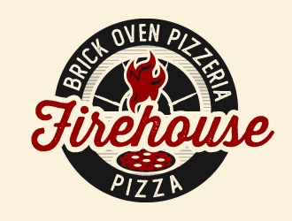 Firehouse Pizza  logo design by LogOExperT