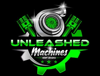 Unleashed Machines logo design by Suvendu
