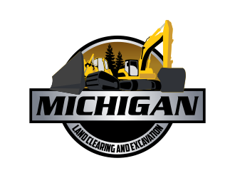 Michigan Land Clearing and Excavation  logo design by Kruger