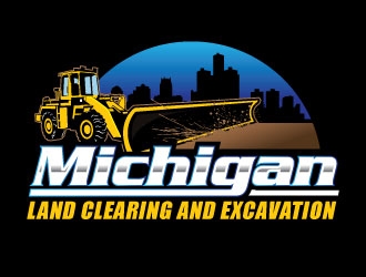 Michigan Land Clearing and Excavation  logo design by invento