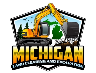 Michigan Land Clearing and Excavation  logo design by uttam