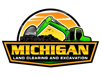 Michigan Land Clearing and Excavation  logo design by Suvendu