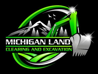 Michigan Land Clearing and Excavation  logo design by Suvendu
