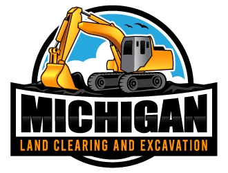 Michigan Land Clearing and Excavation  logo design by Suvendu
