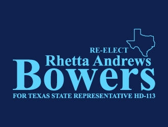 Re-Elect Rhetta Andrews Bowers For Texas State Representative HD-113 logo design by aryamaity