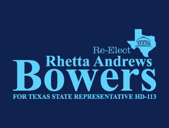 Re-Elect Rhetta Andrews Bowers For Texas State Representative HD-113 logo design by aryamaity