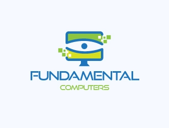 Fundamental Computers  logo design by kidco