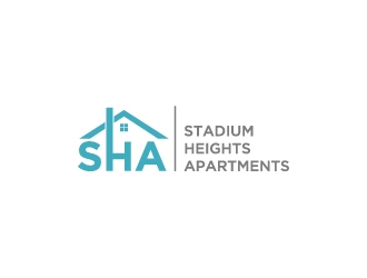 Stadium Heights Apartments logo design by labo