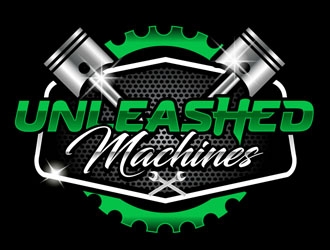 Unleashed Machines logo design by DreamLogoDesign