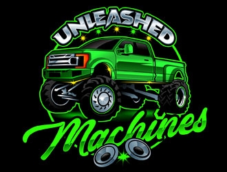 Unleashed Machines logo design by DreamLogoDesign
