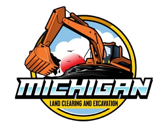 Michigan Land Clearing and Excavation  logo design by DreamLogoDesign
