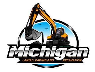 Michigan Land Clearing and Excavation  logo design by DreamLogoDesign