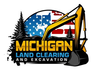 Michigan Land Clearing and Excavation  logo design by DreamLogoDesign
