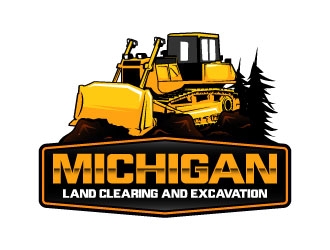 Michigan Land Clearing and Excavation  logo design by daywalker