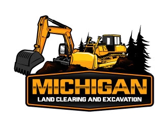 Michigan Land Clearing and Excavation  logo design by daywalker