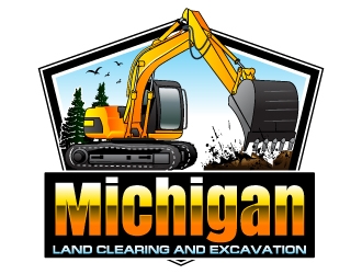 Michigan Land Clearing and Excavation  logo design by uttam