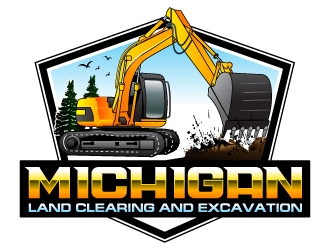 Michigan Land Clearing and Excavation  logo design by uttam