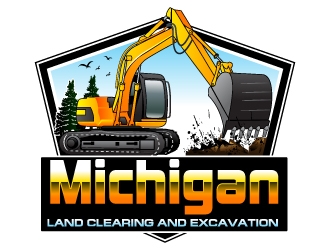 Michigan Land Clearing and Excavation  logo design by uttam