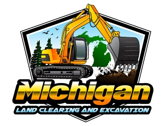 Michigan Land Clearing and Excavation  logo design by uttam