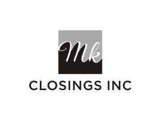 MK Closings Inc. logo design by sabyan