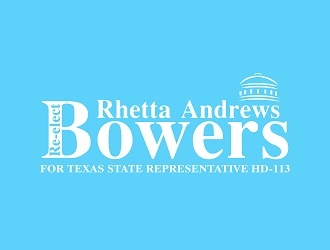 Re-Elect Rhetta Andrews Bowers For Texas State Representative HD-113 logo design by bulatITA