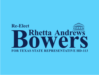 Re-Elect Rhetta Andrews Bowers For Texas State Representative HD-113 logo design by GemahRipah