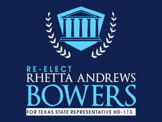 Re-Elect Rhetta Andrews Bowers For Texas State Representative HD-113 logo design by JessicaLopes