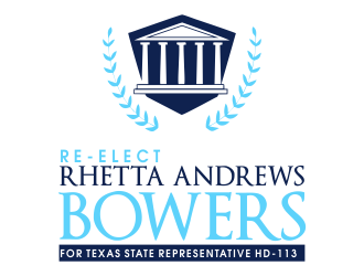 Re-Elect Rhetta Andrews Bowers For Texas State Representative HD-113 logo design by JessicaLopes