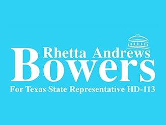Re-Elect Rhetta Andrews Bowers For Texas State Representative HD-113 logo design by PrimalGraphics
