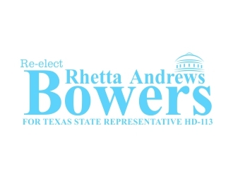 Re-Elect Rhetta Andrews Bowers For Texas State Representative HD-113 logo design by dibyo