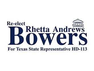 Re-Elect Rhetta Andrews Bowers For Texas State Representative HD-113 logo design by PrimalGraphics
