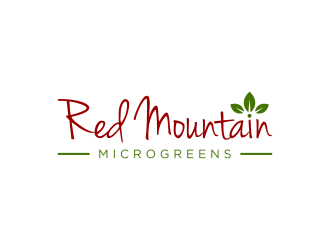 Red Mountain Microgreens logo design by p0peye