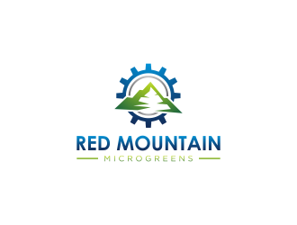 Red Mountain Microgreens logo design by p0peye