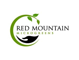 Red Mountain Microgreens logo design by maserik