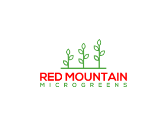 Red Mountain Microgreens logo design by RIANW