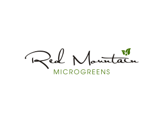 Red Mountain Microgreens logo design by asyqh