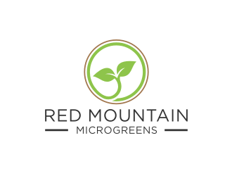 Red Mountain Microgreens logo design by hopee