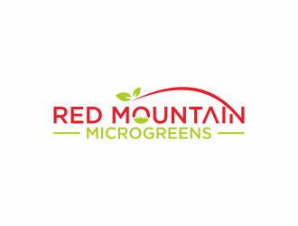 Red Mountain Microgreens logo design by checx