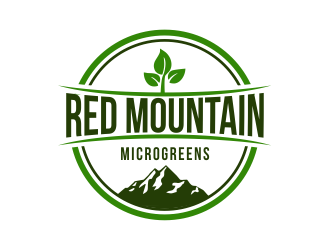 Red Mountain Microgreens logo design by Girly