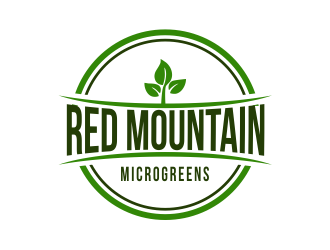 Red Mountain Microgreens logo design by Girly