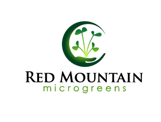 Red Mountain Microgreens logo design by Marianne