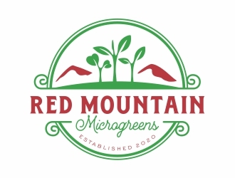 Red Mountain Microgreens logo design by Eko_Kurniawan