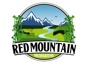 Red Mountain Microgreens logo design by AamirKhan