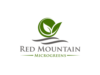 Red Mountain Microgreens logo design by asyqh