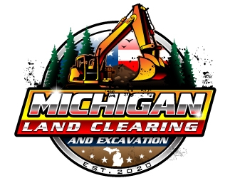 Michigan Land Clearing and Excavation  logo design by Suvendu