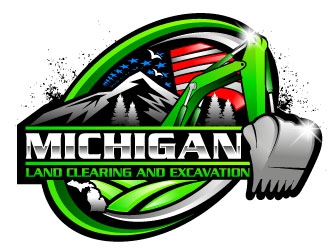 Michigan Land Clearing and Excavation  logo design by Suvendu