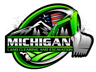 Michigan Land Clearing and Excavation  logo design by Suvendu