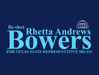 Re-Elect Rhetta Andrews Bowers For Texas State Representative HD-113 logo design by kunejo