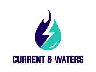 Current & Waters logo design by JessicaLopes