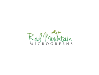 Red Mountain Microgreens logo design by oke2angconcept